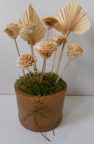 Vase (poirier) - Fleur (laurier vert)